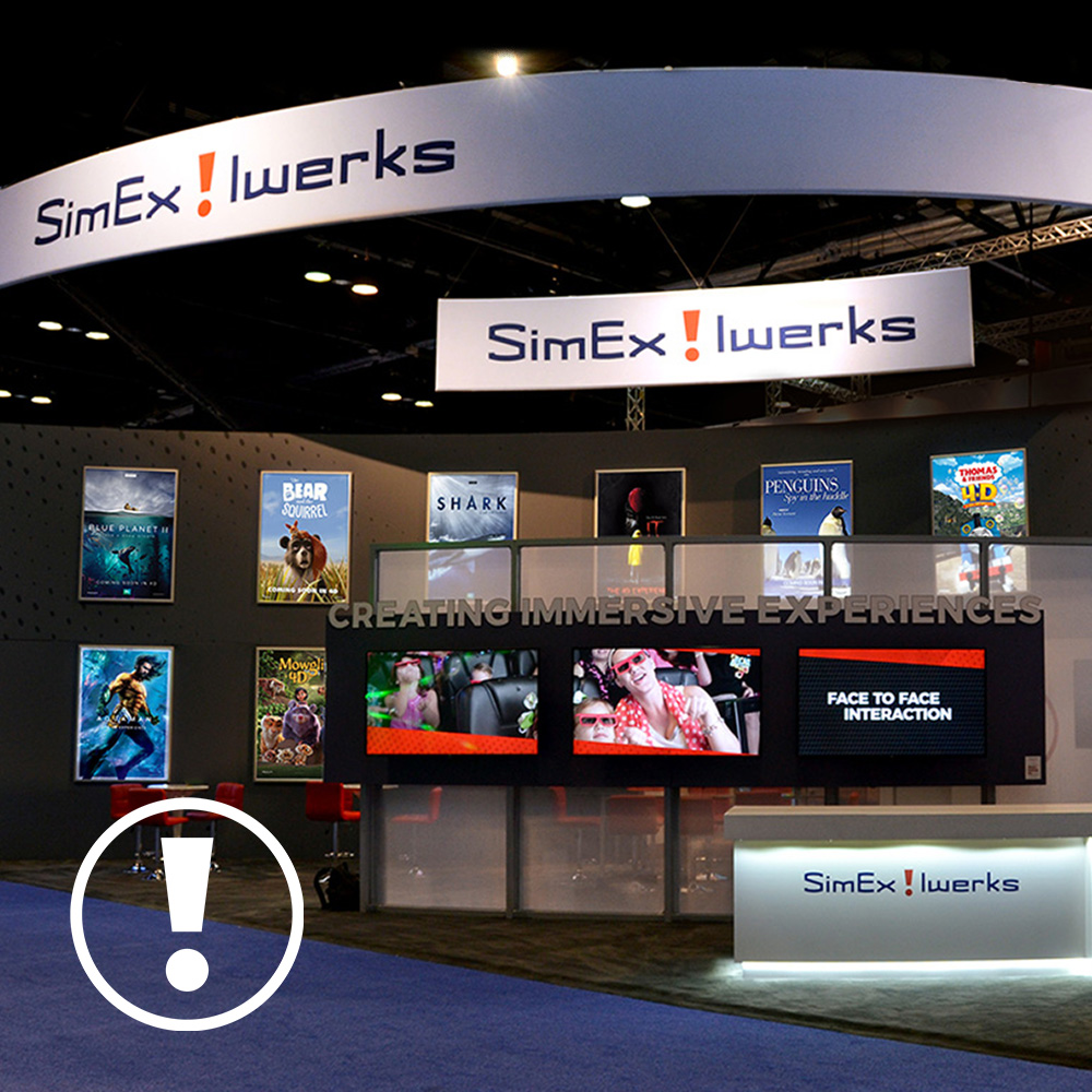 simex-iwerks tradeshow booth
